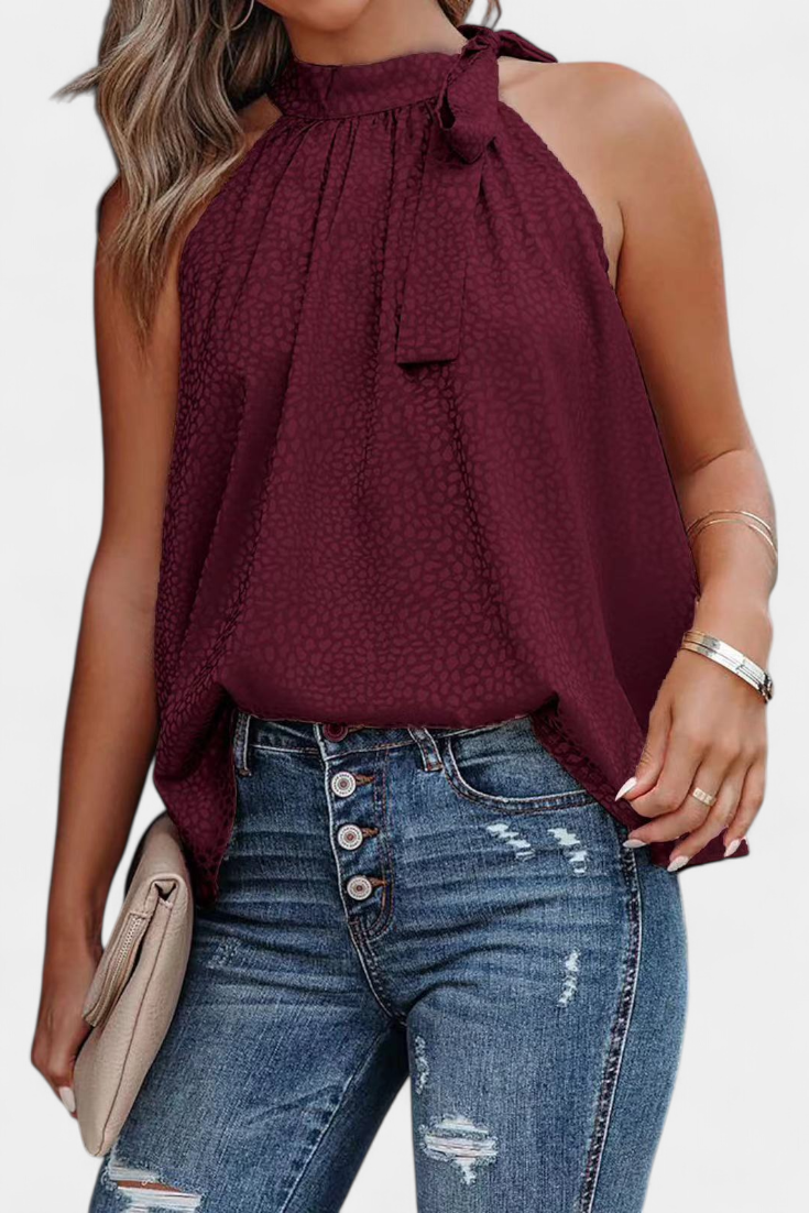 Adela | Top Leopardo sin Mangas