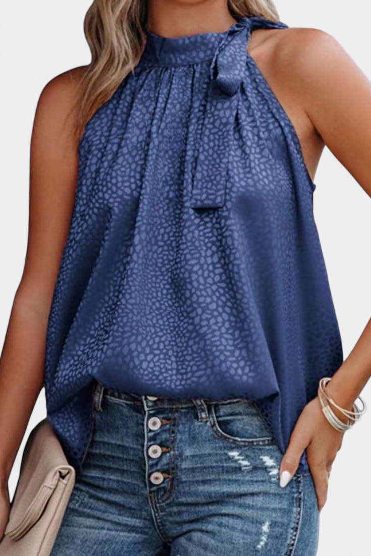Adela | Top Leopardo sin Mangas