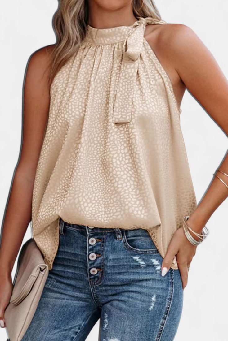 Adela | Top Leopardo sin Mangas
