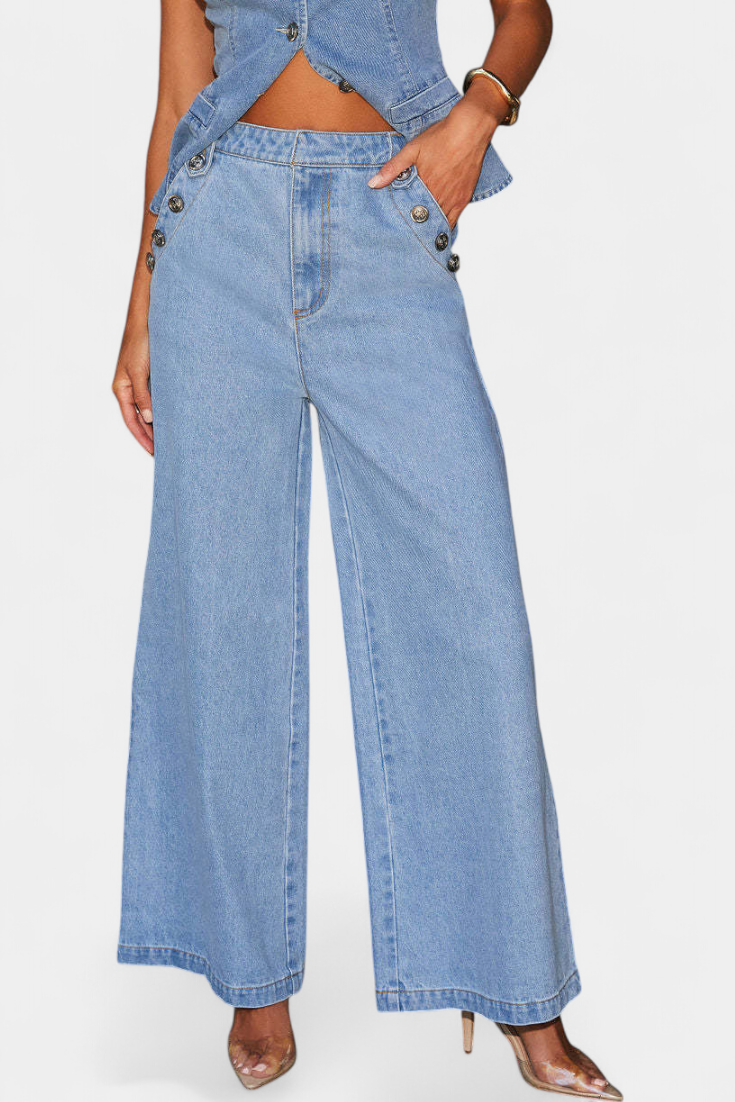 Ludovica | Conjunto Denim Chaleco y Jeans