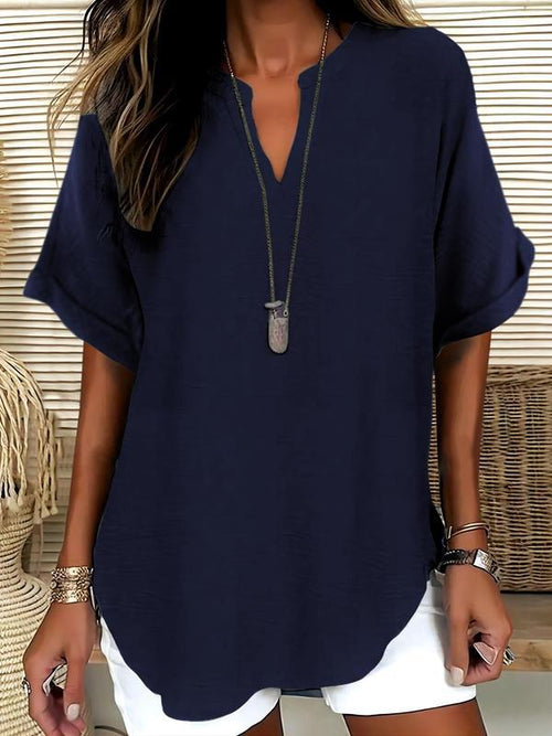 Abril | Blusa Casual de Manga Corta