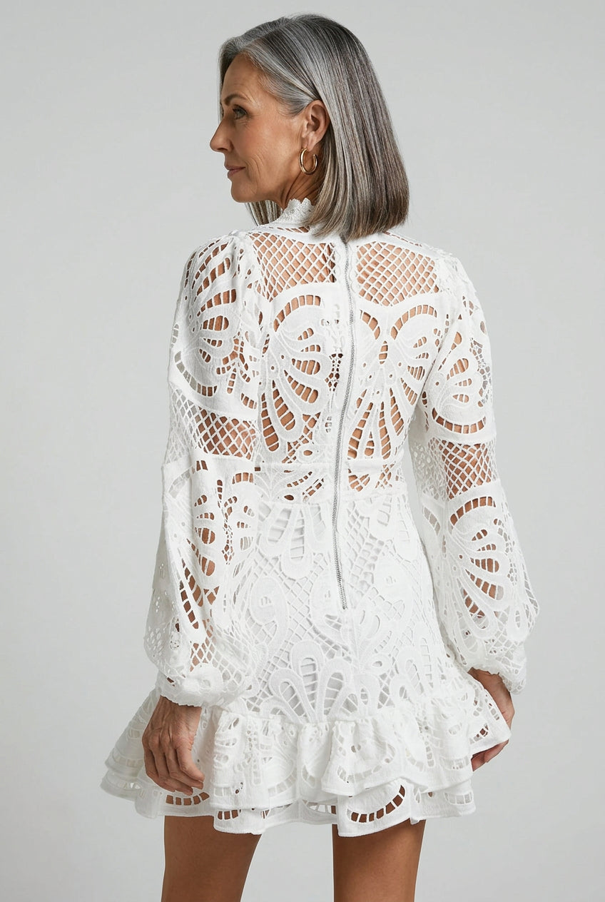 Soraya | Mini Vestido Elegante con Cuello Alto