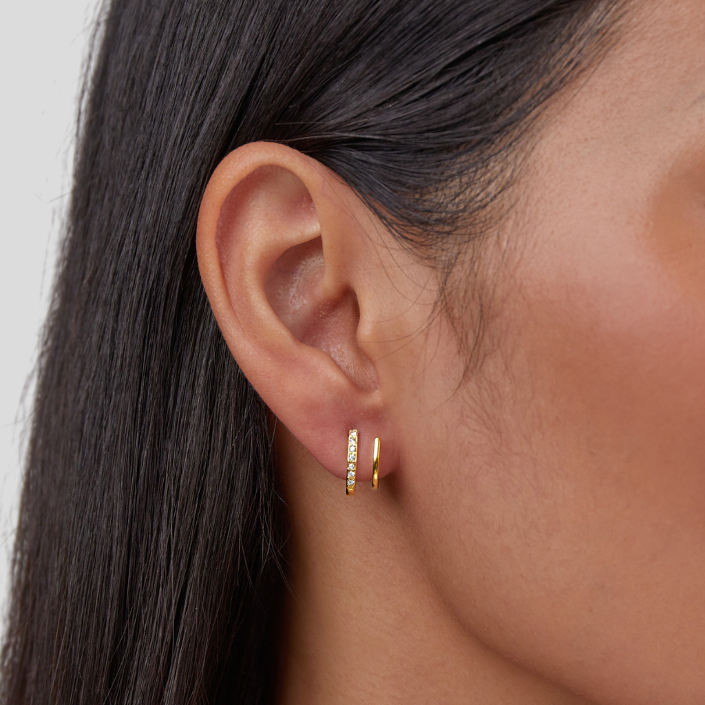 Pendientes de Garra con Cristal 18K