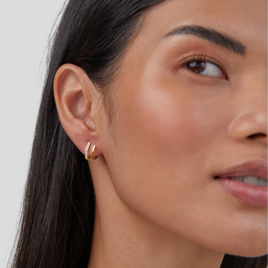 Pendientes de Garra con Cristal 18K