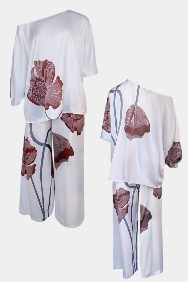 Sybella | Conjunto Floral Hombro Descubierto