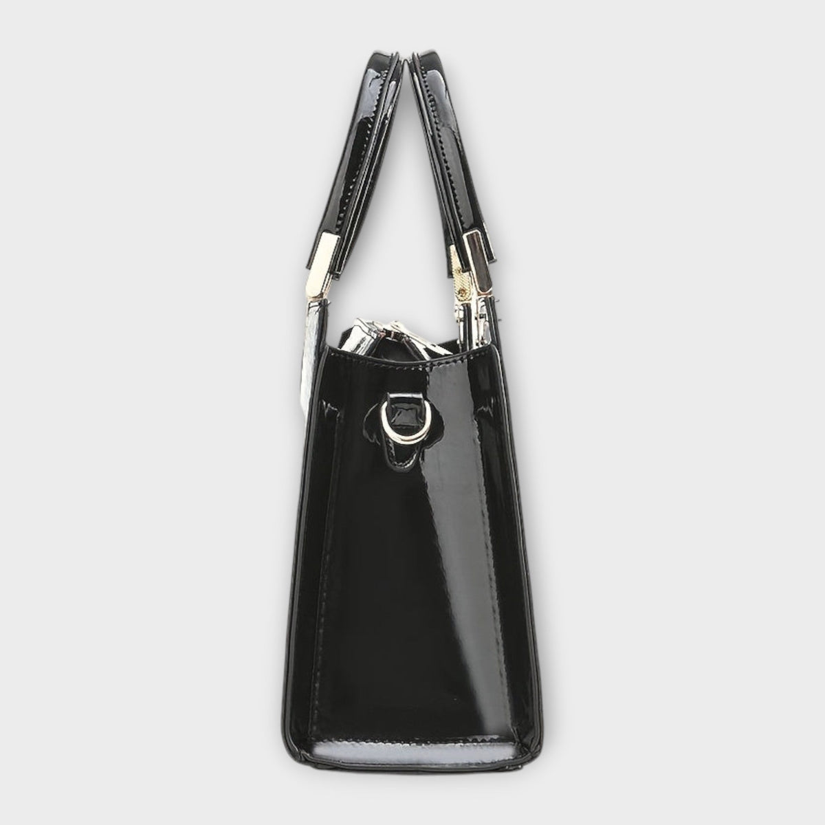 Amaya | Bolso de Mano Brillante con Textura Cocodrilo