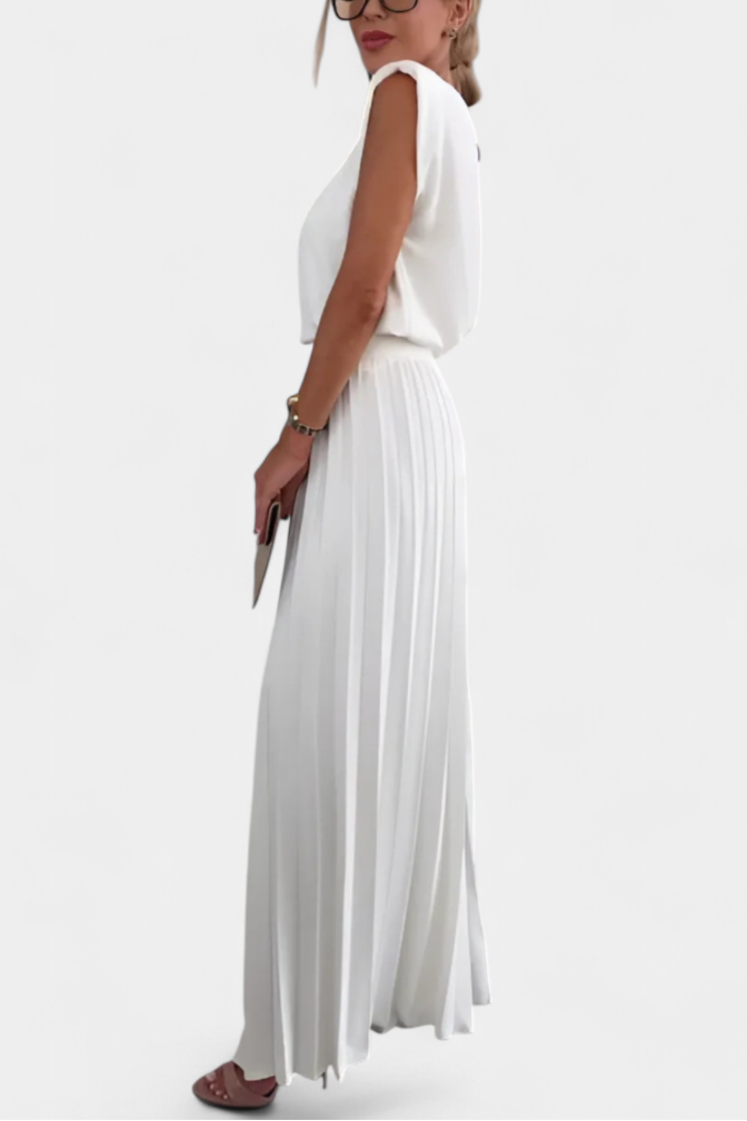 Liora | Conjunto Top Estructurado y Pantalón Plisado
