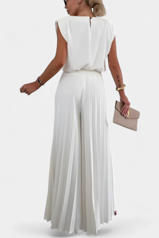 Liora | Conjunto Top Estructurado y Pantalón Plisado