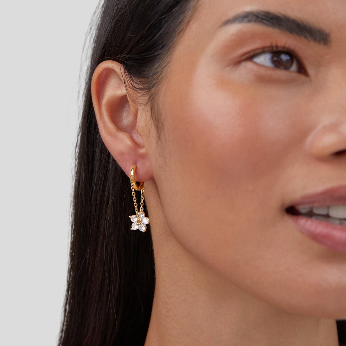 Pendientes de Pétalos con Cristal
