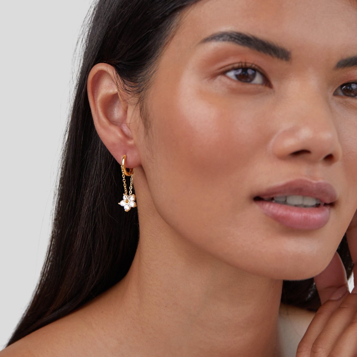 Pendientes de Pétalos con Cristal