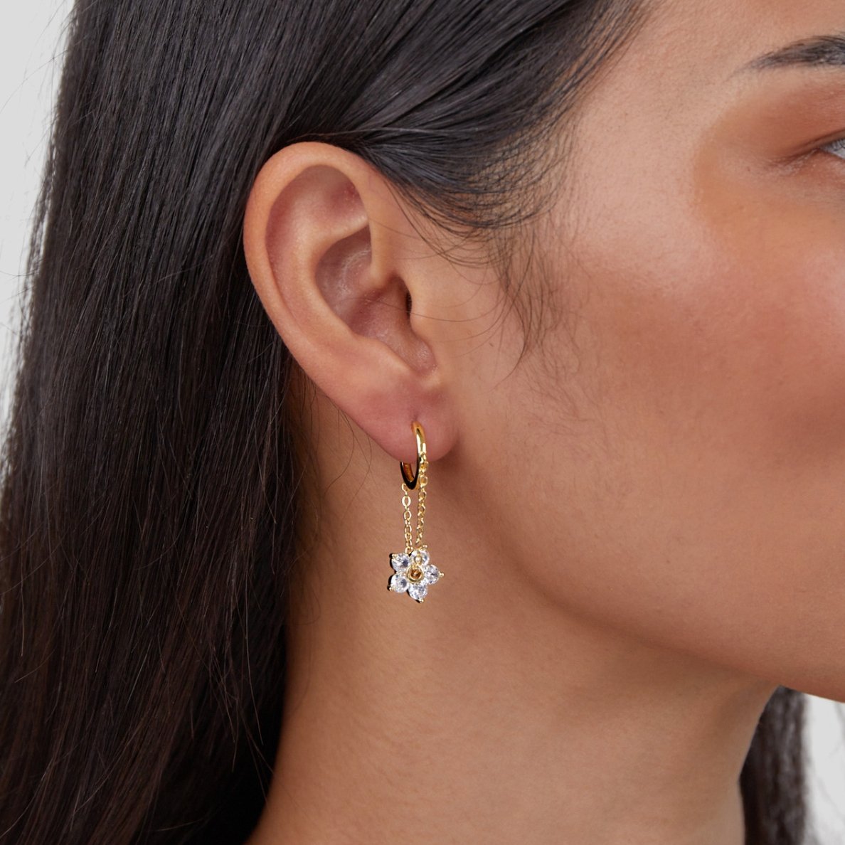 Pendientes de Pétalos con Cristal