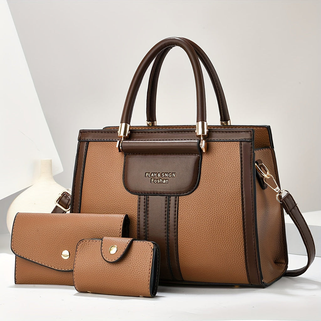 Luna | Conjunto de 3 Bolsos de Cuero Elegantes