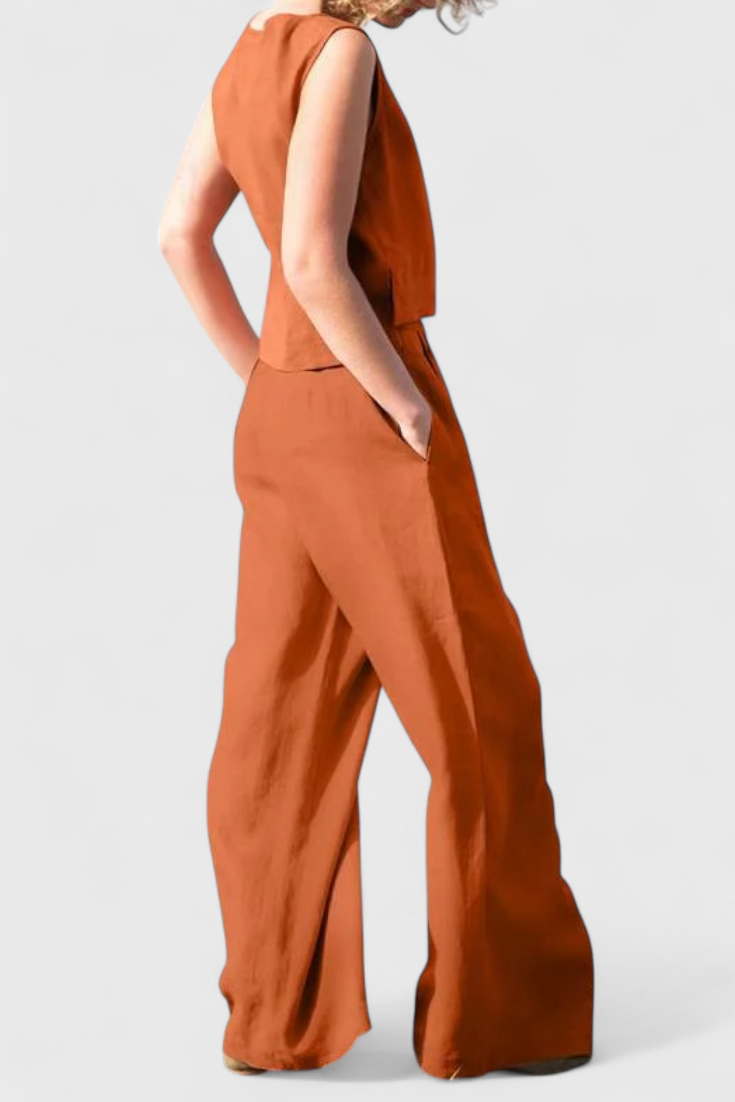 Yvanne | Conjunto Vintage Sin Mangas