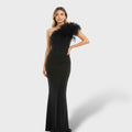 Pluma | Vestido Maxi con Plumas Elegante