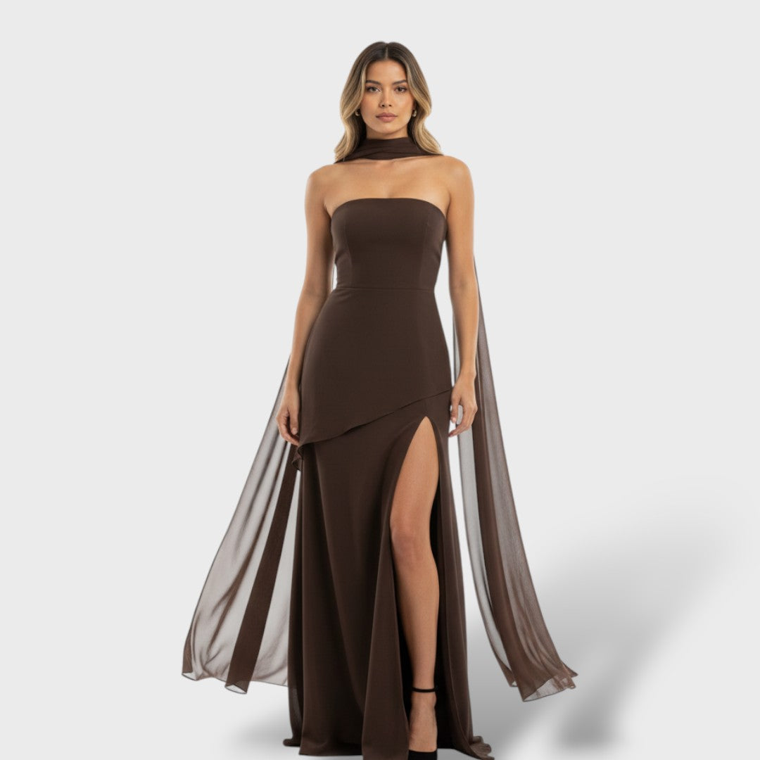 Isadora | Vestido Maxi Elegante con Abertura