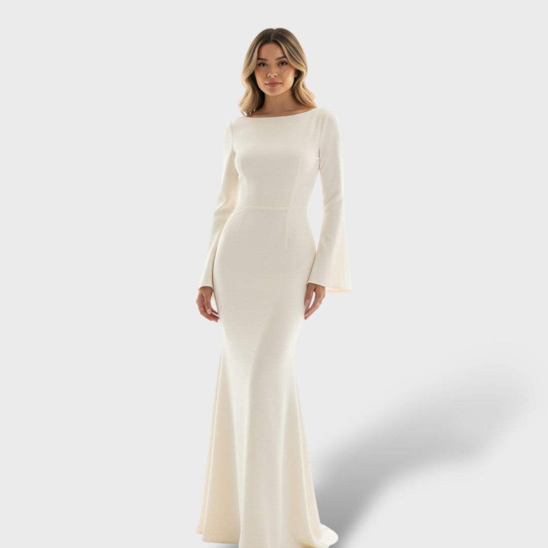 Manga Larga | Vestido Maxi Elegante