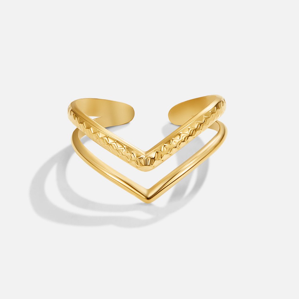 Rocío | Anillo Envolvente Dorado