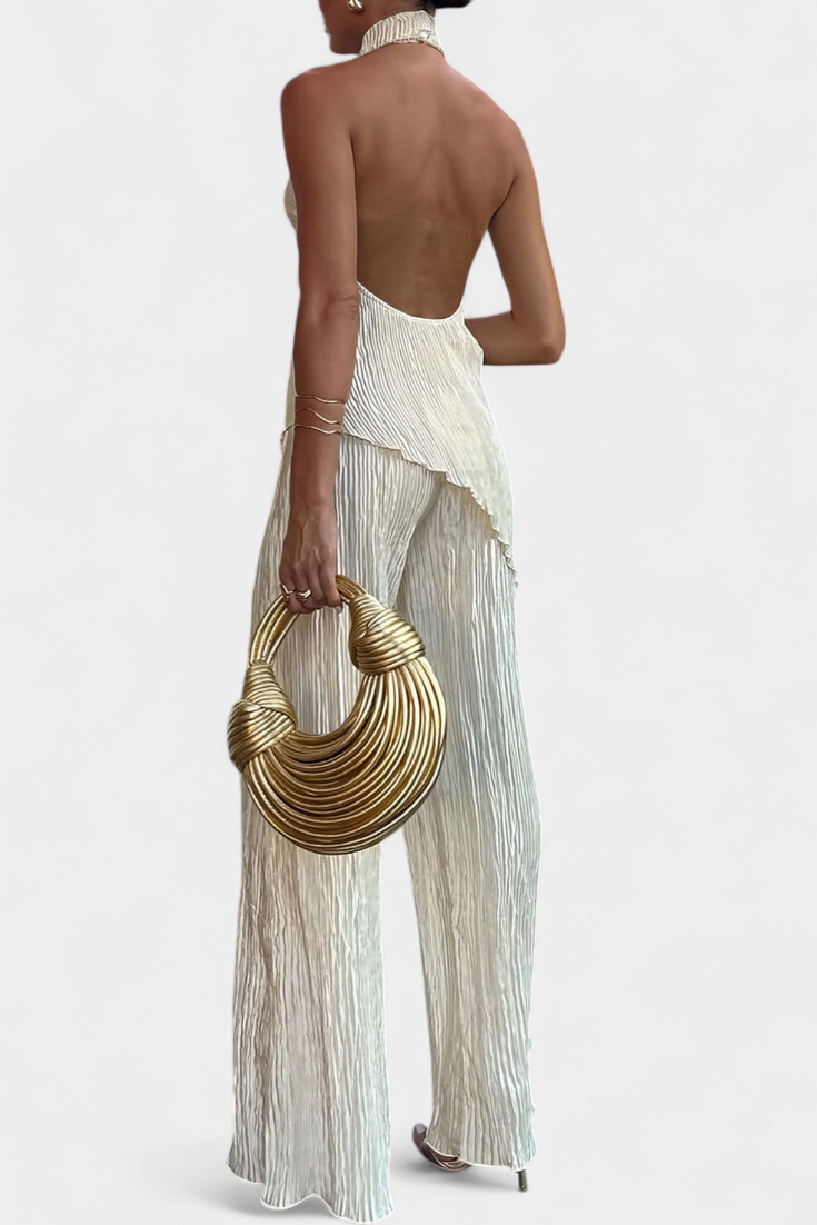 Pilarica | Conjunto Halter y Pantalón Fluido
