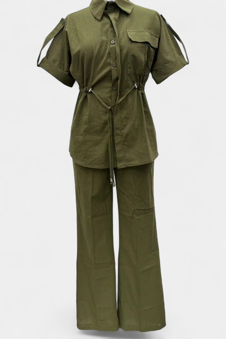 Lani | Conjunto Camisa y Pantalón Algodón Lino