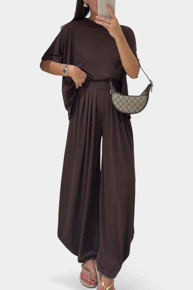 Trista | Conjunto Top Suave y Pierna Ancha