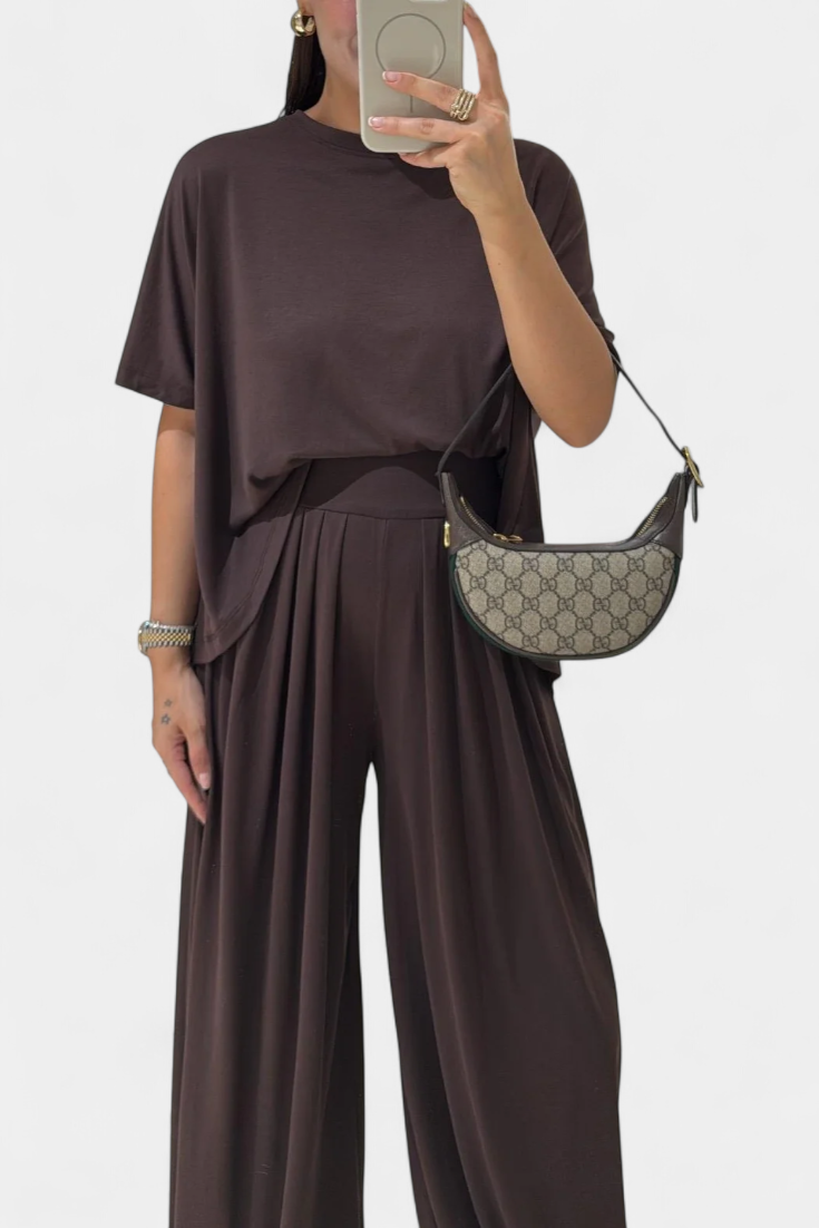 Trista | Conjunto Top Suave y Pierna Ancha