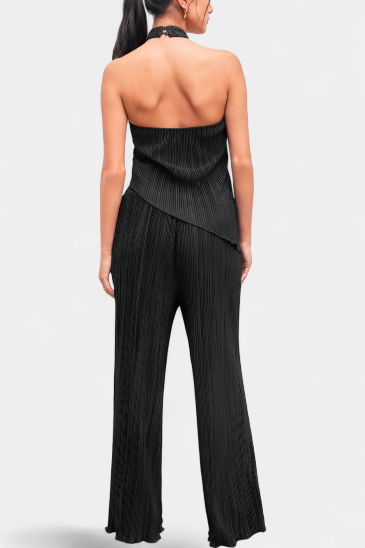 Pilarica | Conjunto Halter y Pantalón Fluido