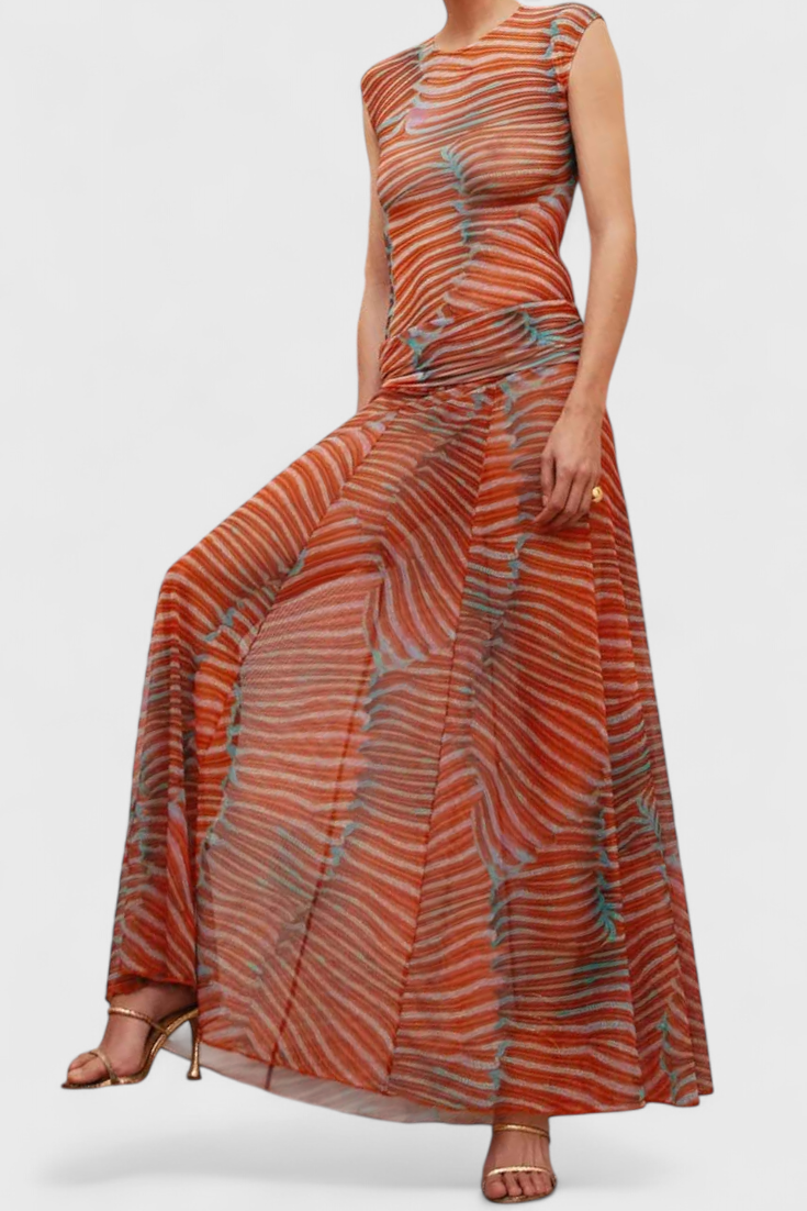 Silvina | Conjunto Retro Estampado Wave