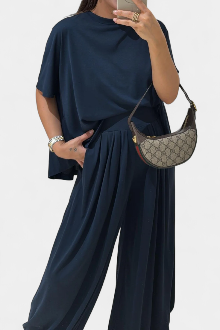 Trista | Conjunto Top Suave y Pierna Ancha