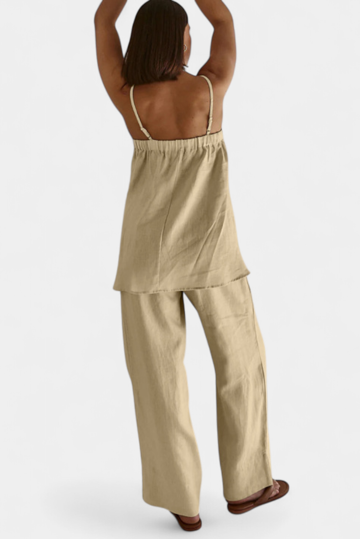 Lía | Conjunto Top Suelto y Pantalón Fluido