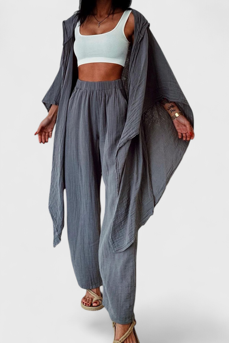 Henley | Conjunto Casual con Cárdigan