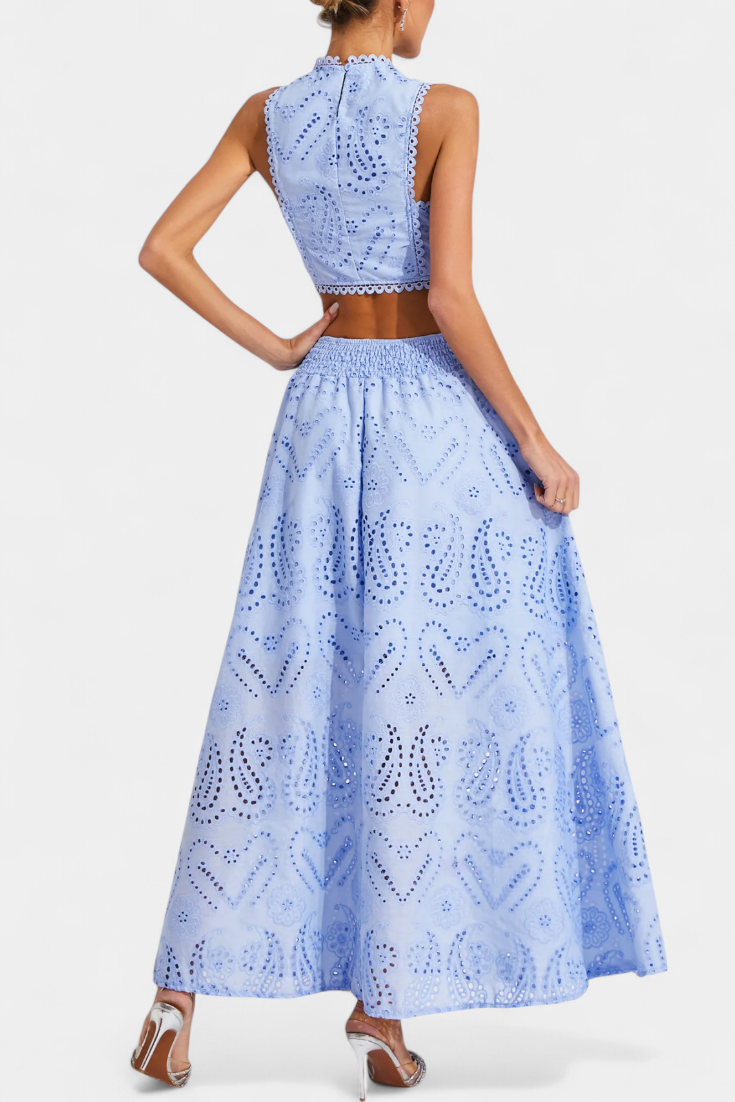 Danitza | Conjunto Encaje Floral Calado