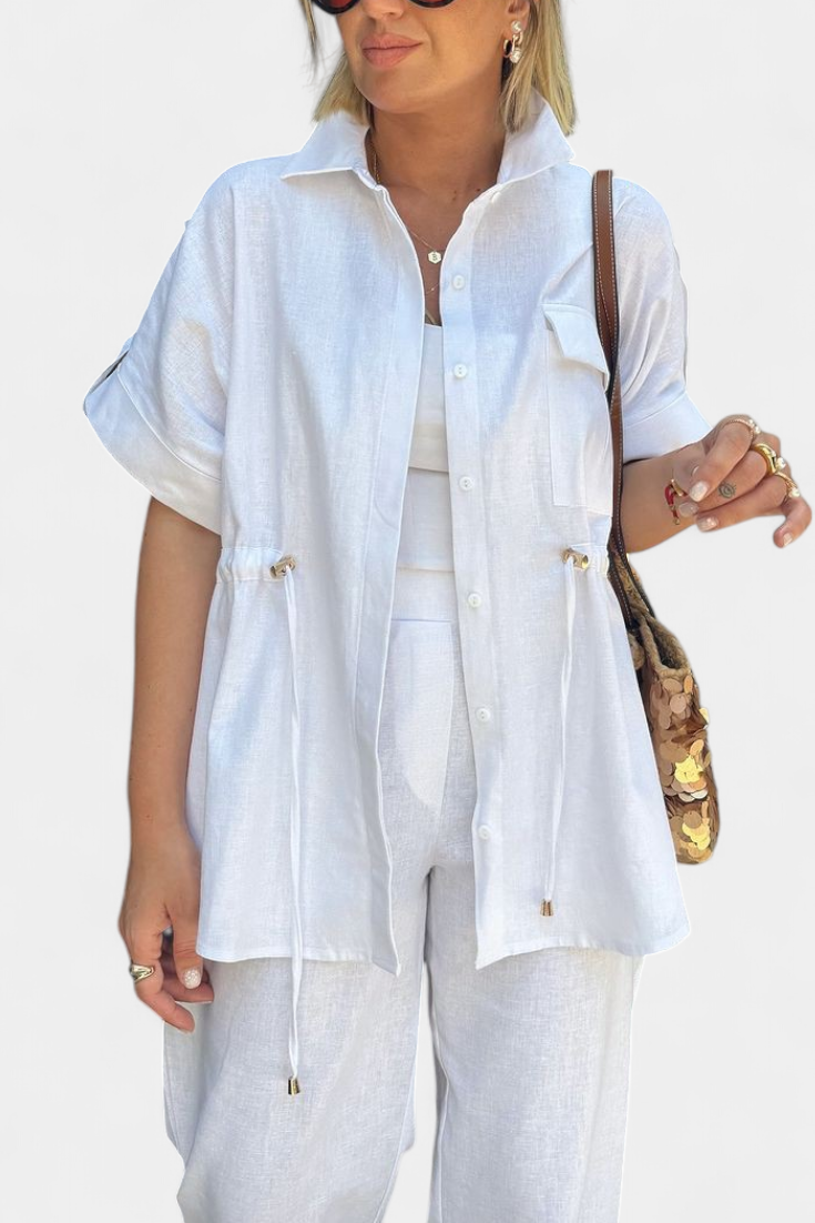 Lani | Conjunto Camisa y Pantalón Algodón Lino