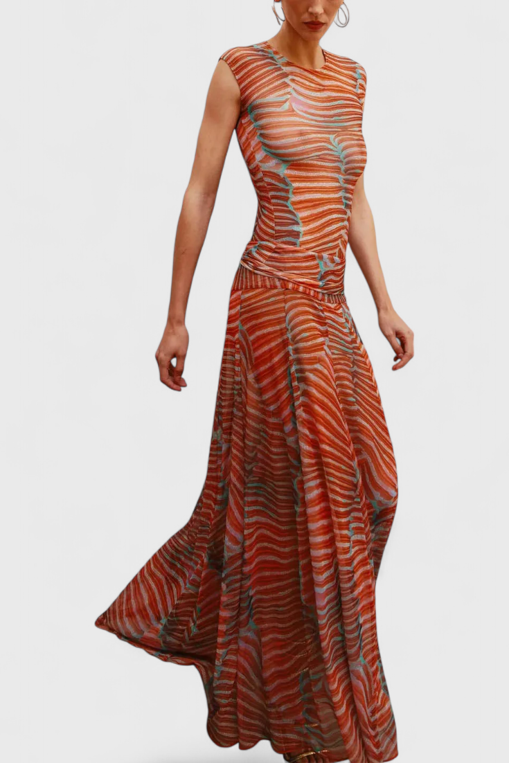 Silvina | Conjunto Retro Estampado Wave
