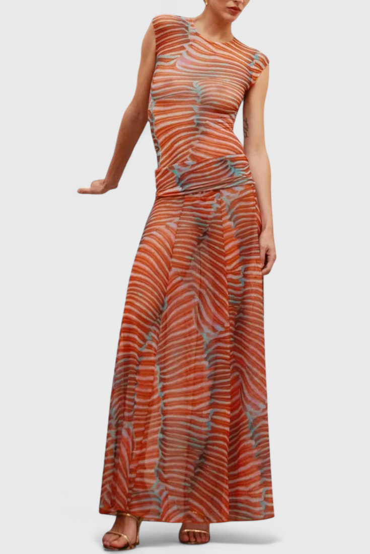 Silvina | Conjunto Retro Estampado Wave