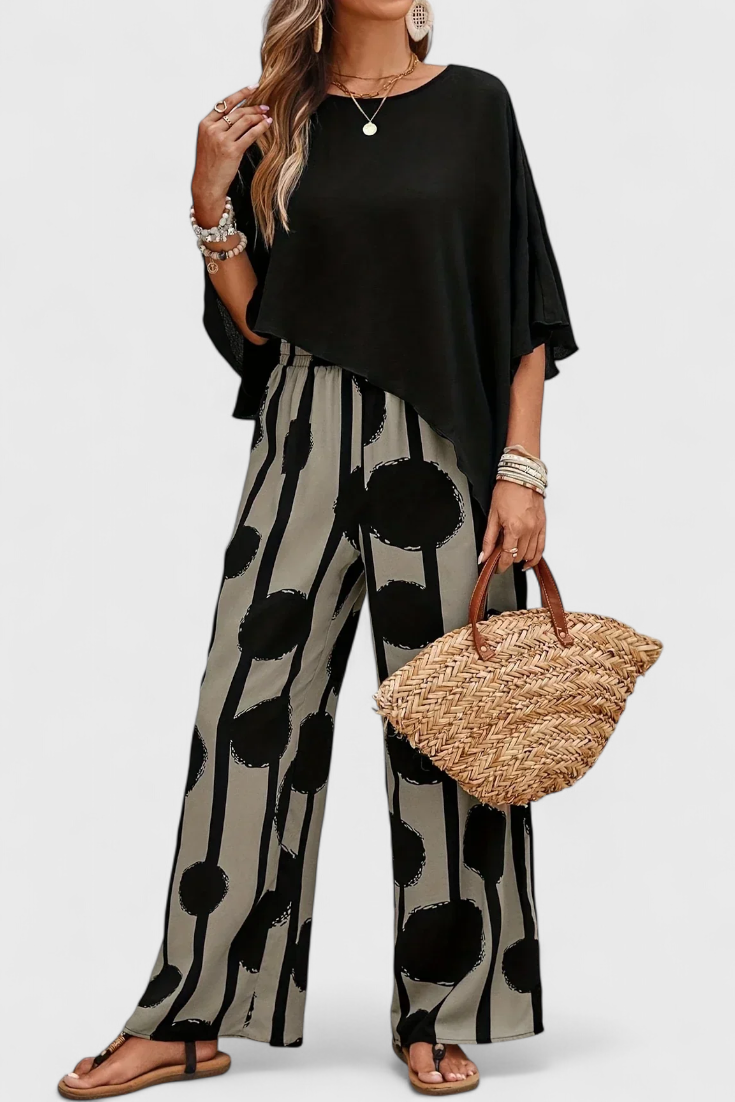 Aleida | Conjunto Asimétrico Estampado