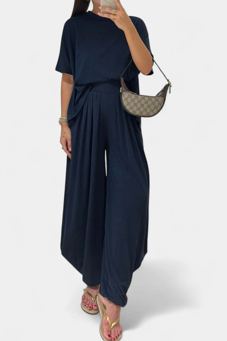 Trista | Conjunto Top Suave y Pierna Ancha