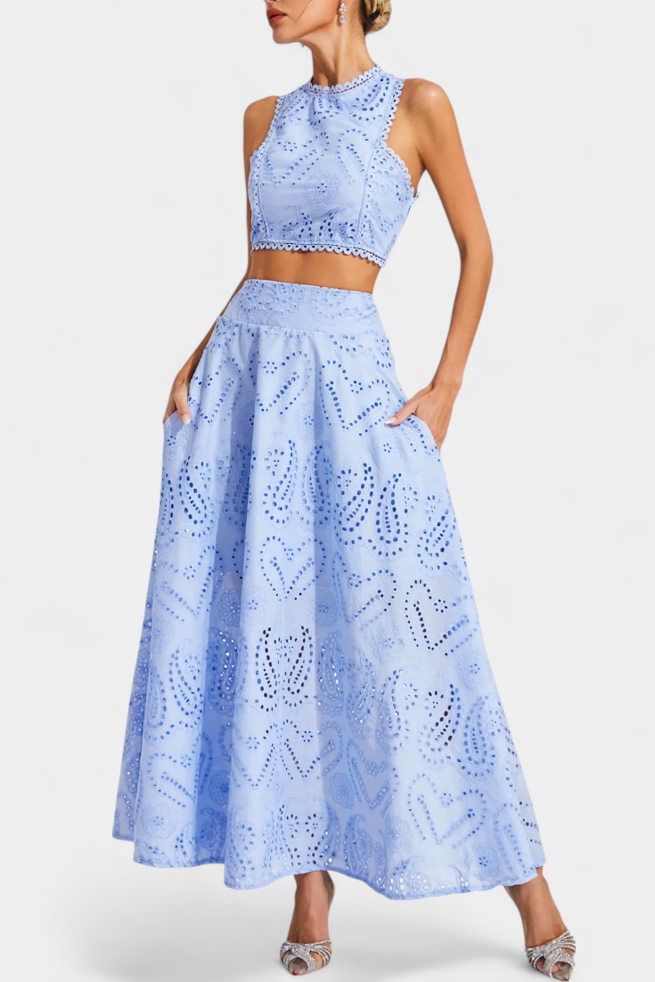 Danitza | Conjunto Encaje Floral Calado