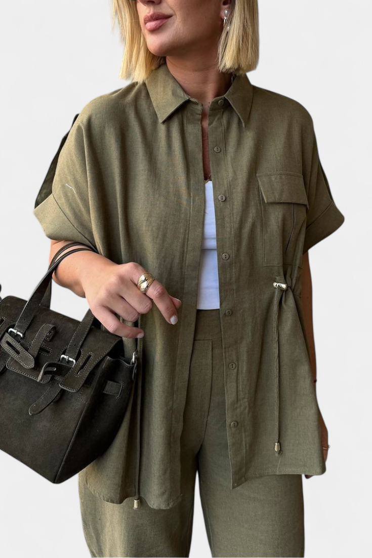 Lani | Conjunto Camisa y Pantalón Algodón Lino
