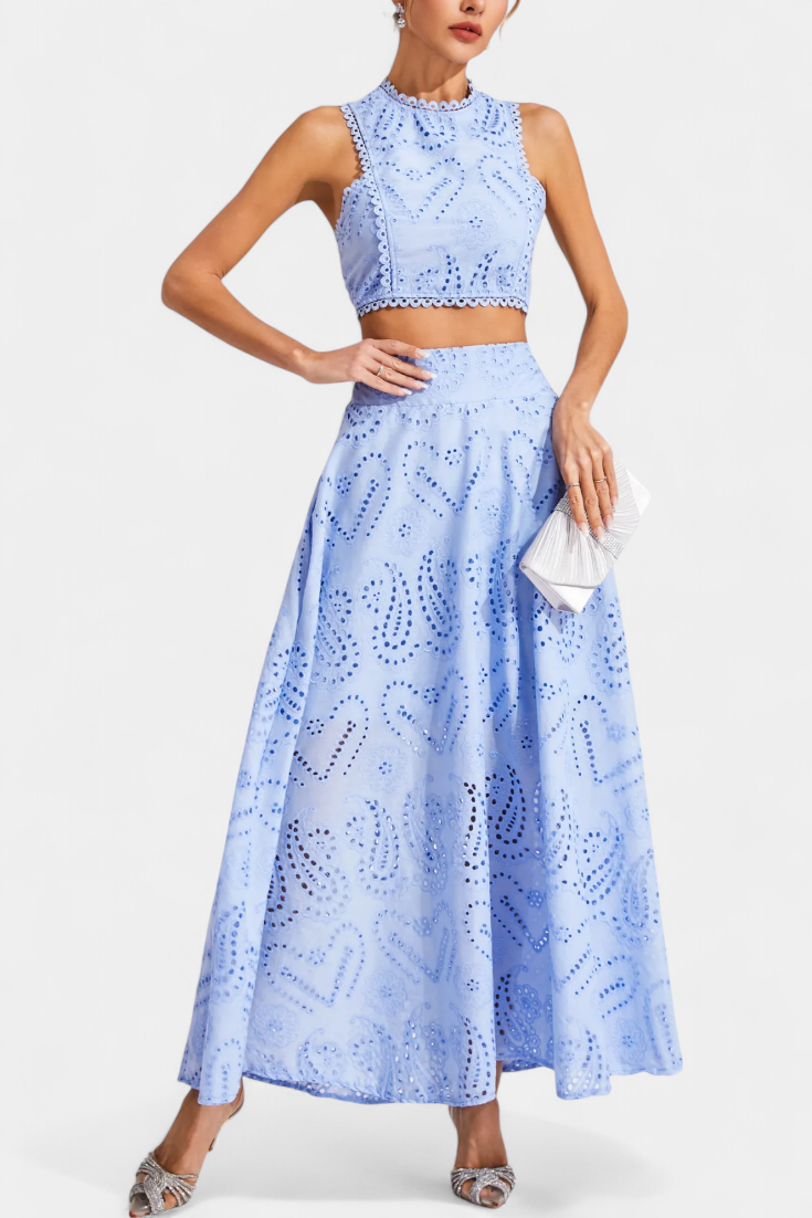 Danitza | Conjunto Encaje Floral Calado