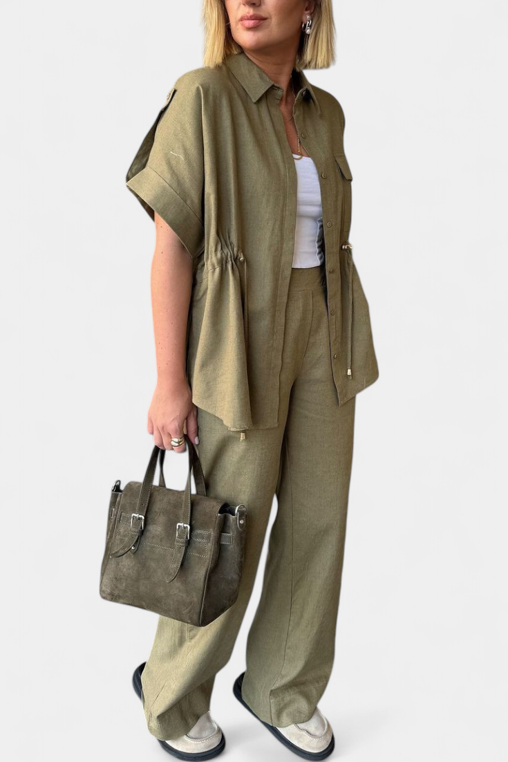 Lani | Conjunto Camisa y Pantalón Algodón Lino