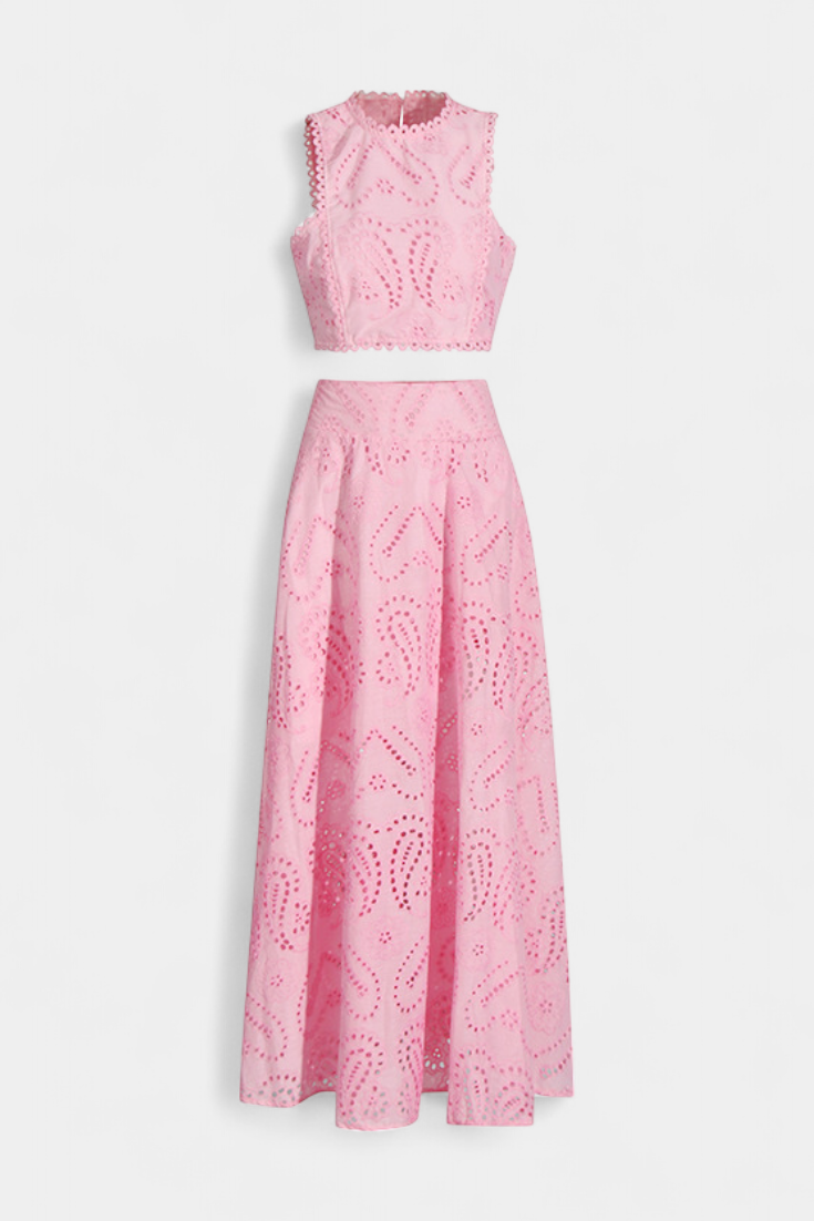 Danitza | Conjunto Encaje Floral Calado