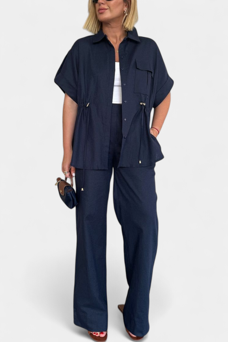 Lani | Conjunto Camisa y Pantalón Algodón Lino