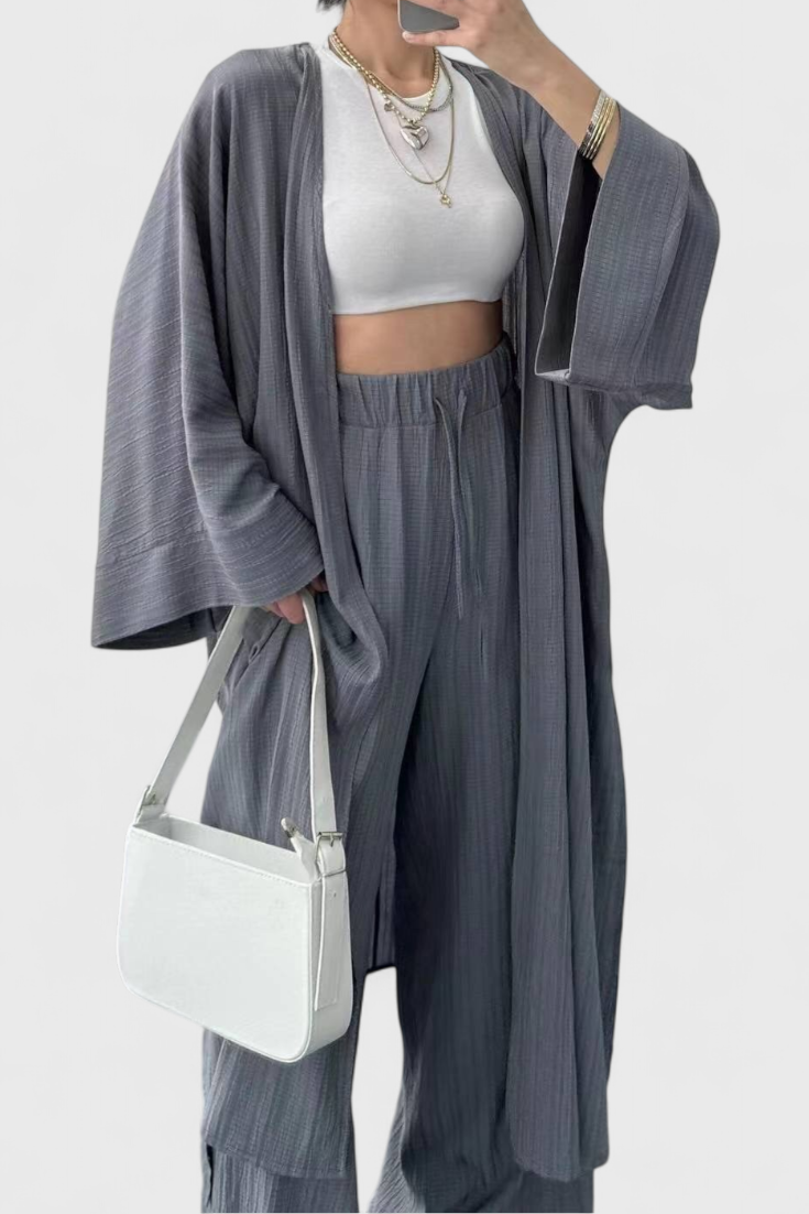 Caspian | Conjunto Relajado con Kimono Largo