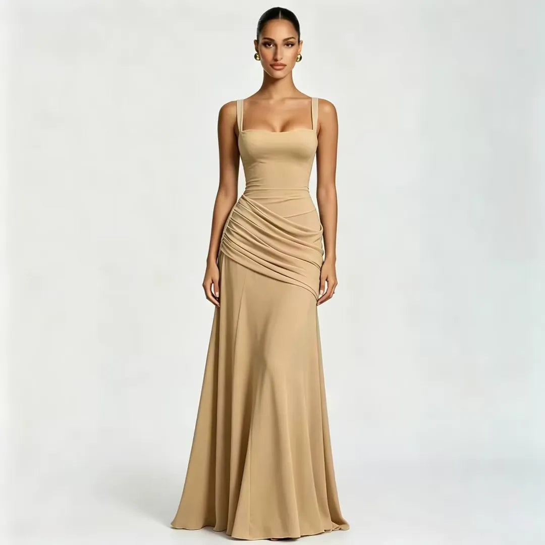 Enie | Vestido Largo Escote Cuadrado