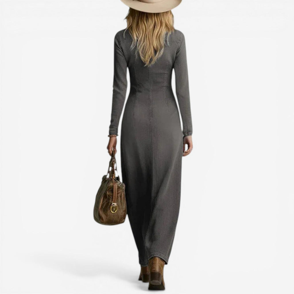 Sussie | Vestido Largo de Denim