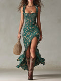 Zara | Vestido Maxi Boho Retro con Mangas Fluidas