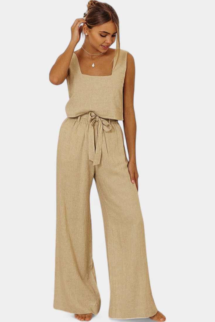 Pascuala | Conjunto de Lino Blusa y Pantalón
