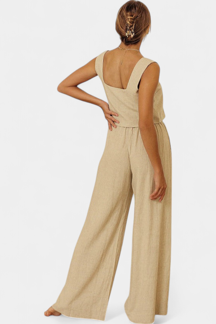 Pascuala | Conjunto de Lino Blusa y Pantalón