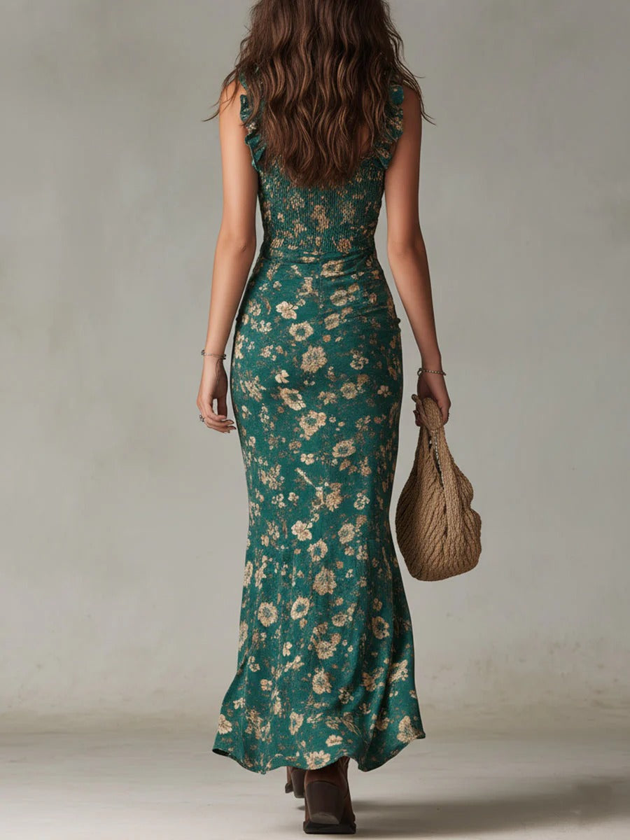 Zara | Vestido Maxi Boho Retro con Mangas Fluidas