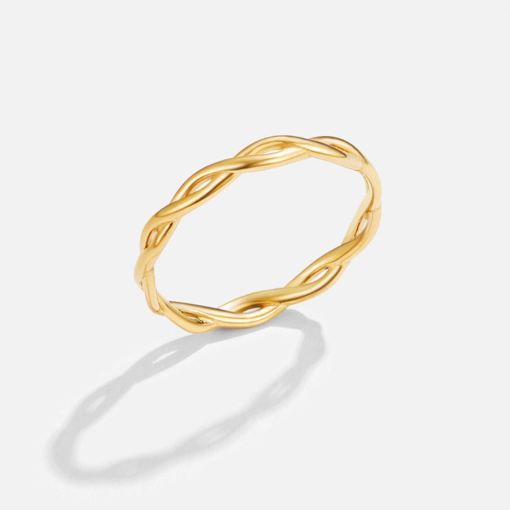 Anillo Espiral Infinito Dorado 18K